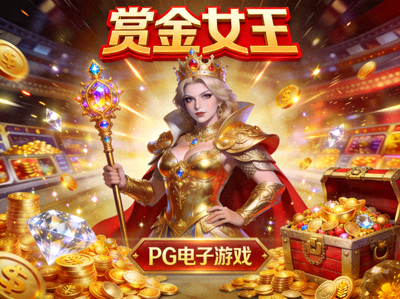 PG电子游戏《赏金女王》宣传图，展现女王形象与丰厚奖赏